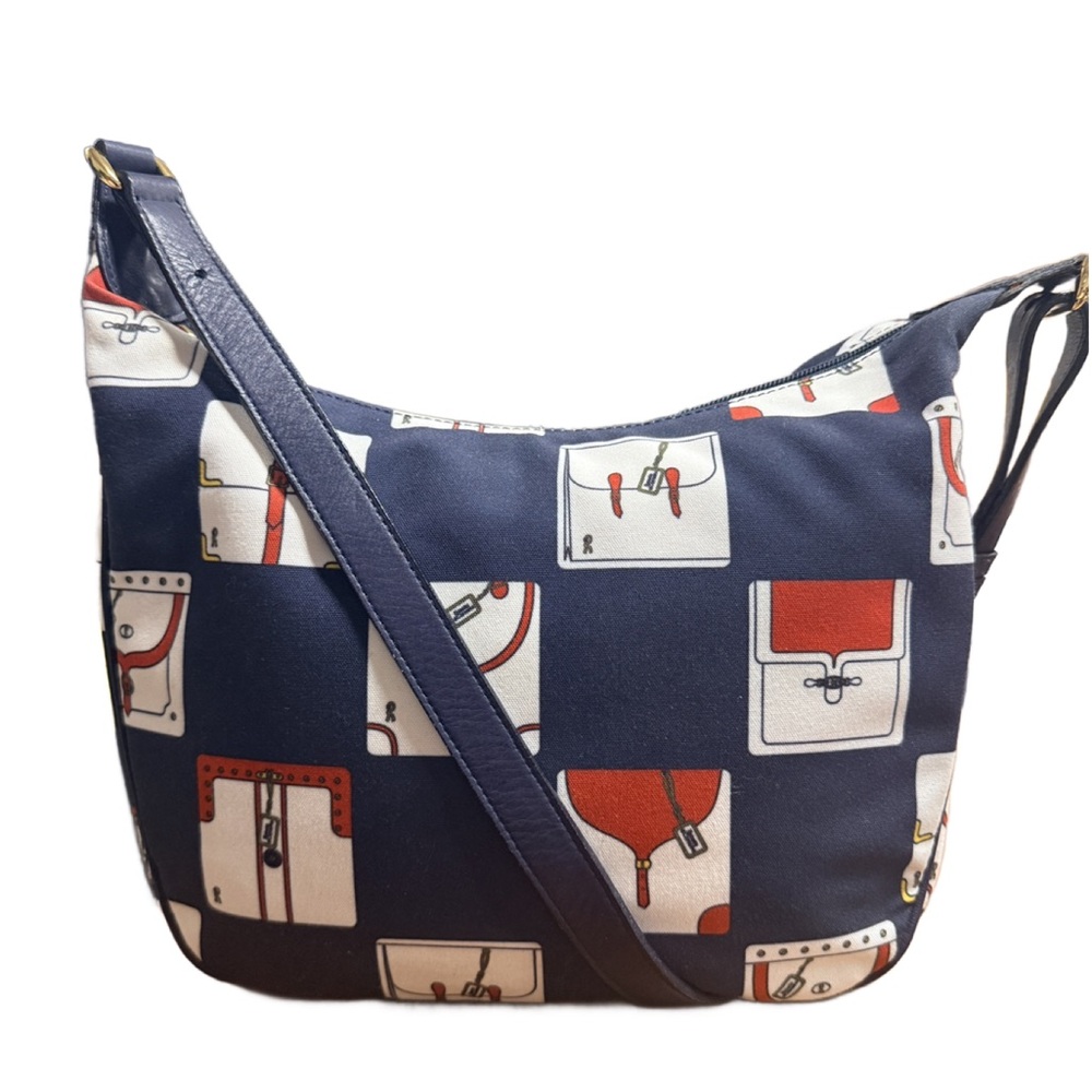 Roberta di Camerino Navy Printed Crossbody Bag